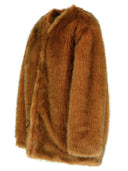 Isabel Marant Manteau en fausse fourrure en polyester marron 'Aglae'