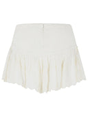 Isabel Marant 'Zoelia' Shorts With Embroideries In Silk And White Cotton