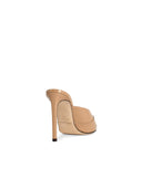 Jimmy Choo 'Brigitte' Lear Mules Nudo 'Chai'