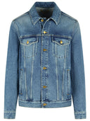 Giacca in denim di cotone blu Golden Goose