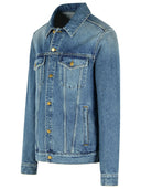 Giacca in denim di cotone blu Golden Goose