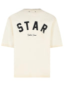 Golden Goose Uisex 'Star' Vintage White Cotton T Shirt