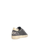 Golden Goose 'Ball Star' Grey Lear Sneakers With Ivory Star And Heel