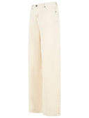 Golden Goose 'Melody' Cream Cotton Patalone