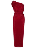 Self Portrait Burgundy Polyester Dress
