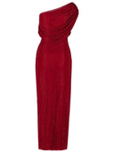 Self Portrait Burgundy Polyester Dress