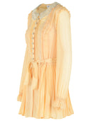 Self Portrait Cream Viscose Mini Dress
