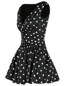 Self Portrait 'Polka Dot' Black Cotton Dress