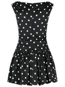 Self Portrait 'Polka Dot' Black Cotton Dress