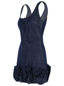 Robe en jean bleue Self Portrait