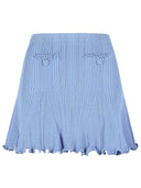 Jupe 'Pearl' Self Portrait En Mélange De Viscose Bleu Clair