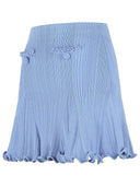 Jupe 'Pearl' Self Portrait En Mélange De Viscose Bleu Clair