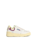 Autry 'Clc Low' White Lear Blend Sneakers