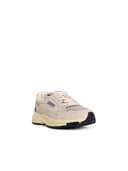Autry 'Hyperway Low' beige sneakers i mesh og ruskind