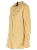 Chemise en lin beige Polo Ralph Lauren