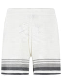 Casablanca White Cotton Bermuda Shorts