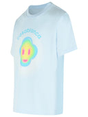 Casablanca 'Airbrush Smiley' Light Blue Cotton T Shirt