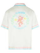 Casablanca 'Dance Joy' White Silk Shirt