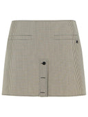 Courreges Beige Wool Blend Miniskirt