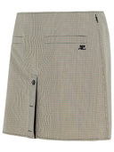 Courreges Beige Wool Blend Miniskirt