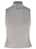 Courreges 'Buckle' Tank Top In Beige Wool Blend