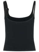 Courreges 'Buckle 90'' Black Cotton Tank Top
