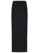 Courreges Long Skirt In Black Viscose Blend