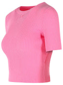 Courreges Pink Viscose Blend T-shirt