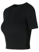 T Shirt Courréges in misto viscosa nera