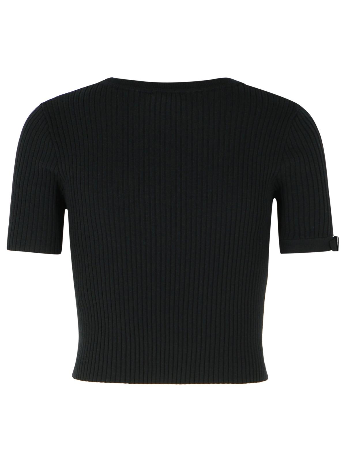 Courreges Black Viscose Blend T Shirt