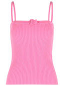 Courreges Débardeur 'Buckle' En Mélange De Viscose Rose