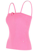 Courreges Débardeur 'Buckle' En Mélange De Viscose Rose