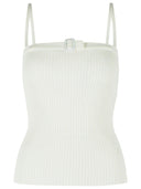 Canotta Courrèges 'Buckle' In Misto Viscosa Bianca