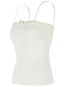 Canotta Courrèges 'Buckle' In Misto Viscosa Bianca