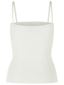 Canotta Courrèges 'Buckle' In Misto Viscosa Bianca