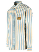Drole De Monsieur 'Rayée' Teal Cotton Shirt