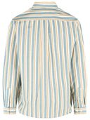 Drole De Monsieur 'Rayée' Teal Cotton Shirt