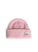 Gorro de lana rosa de Ganni
