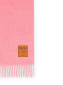 Ganni Pink Virgin Wool Scarf