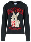 Ganni 'Phantom' Grey Wool Blend Sweater