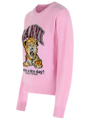 Ganni Pink Wool Blend Sweater