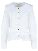 Camicia Ganni in cotone bianco