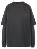 Maglietta Ganni in cotone grigio