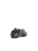 Czarne baletki Ganni „Lace Up” Oleatex