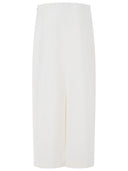 Loulou De Saison 'Samos' Long Skirt In Ivory Stretch Virgin Wool