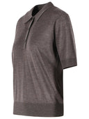 Loulou De Saison 'Migo' Brown Cashmere Polo Shirt