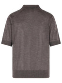 Loulou De Saison 'Migo' Brown Cashmere Polo Shirt
