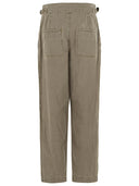 Isabel Marant Etoile 'Neriah' Brown Cotton And Linen Pants