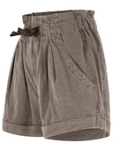 Isabel Marant Etoile 'Nirma' Brown Cotton And Linen Shorts