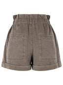 Isabel Marant Etoile 'Nirma' Brown Cotton And Linen Shorts
